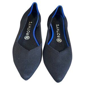 Rothy’s The Point Women's  Size 8 Comfort Flat Shoes Black Slip On Washable